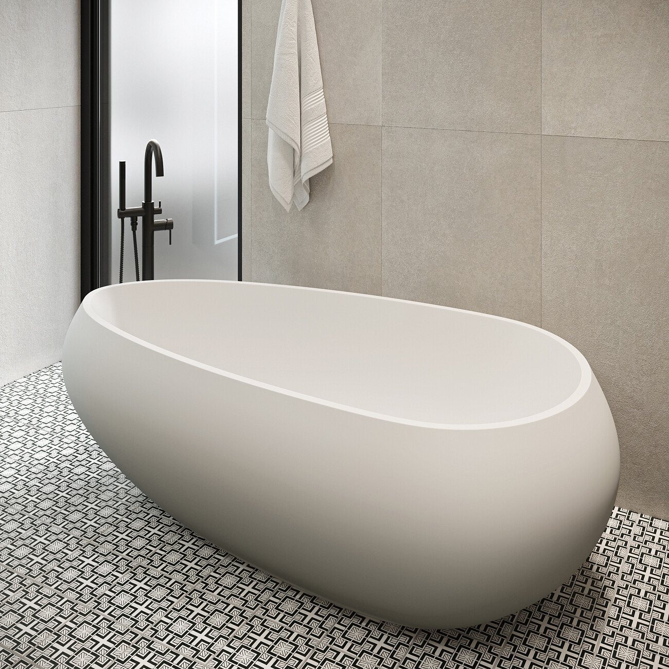 Ванна акриловая овальная отдельностоящая 85х180 см белая Artemis Lalage 1.05.412.145.01.1.26 - изображение 4