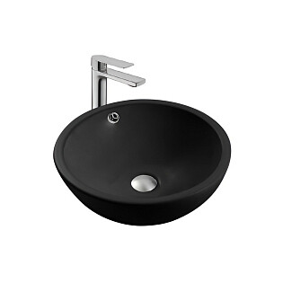 Раковина накладная круглая 44х44 см черная Aquatek AQ5354-MB