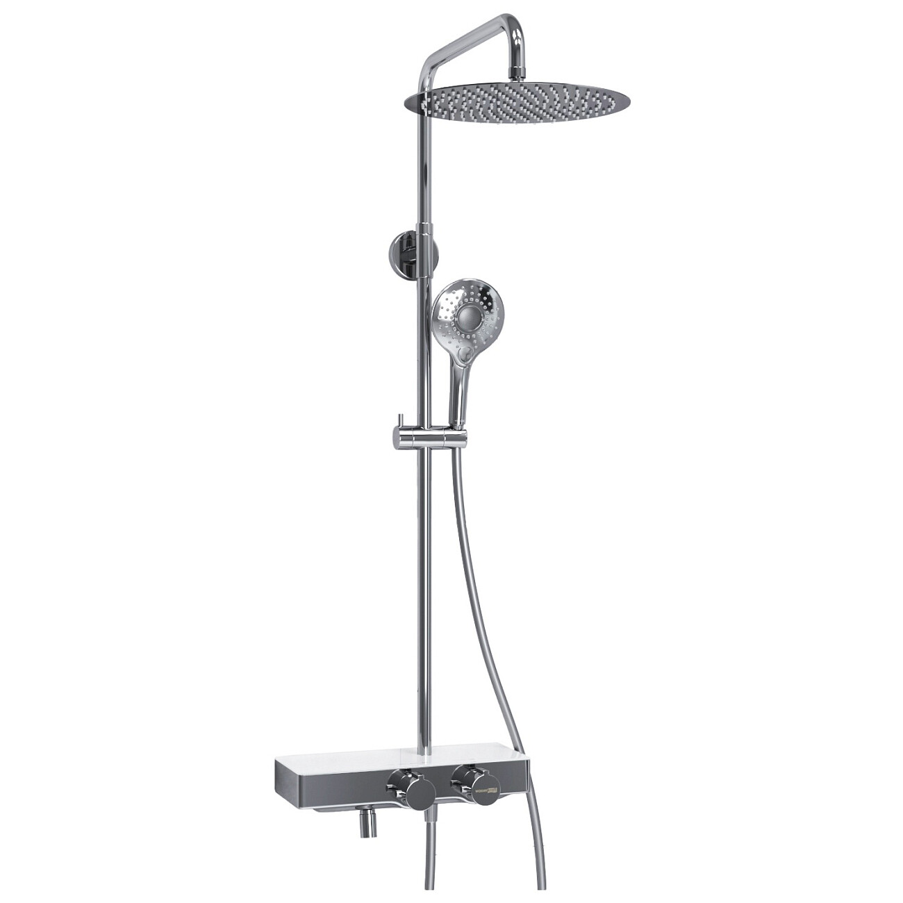 Душевой комплект с верхним душем и лейкой хром Wasserkraft A113.116.101.CH Thermo - изображение 3