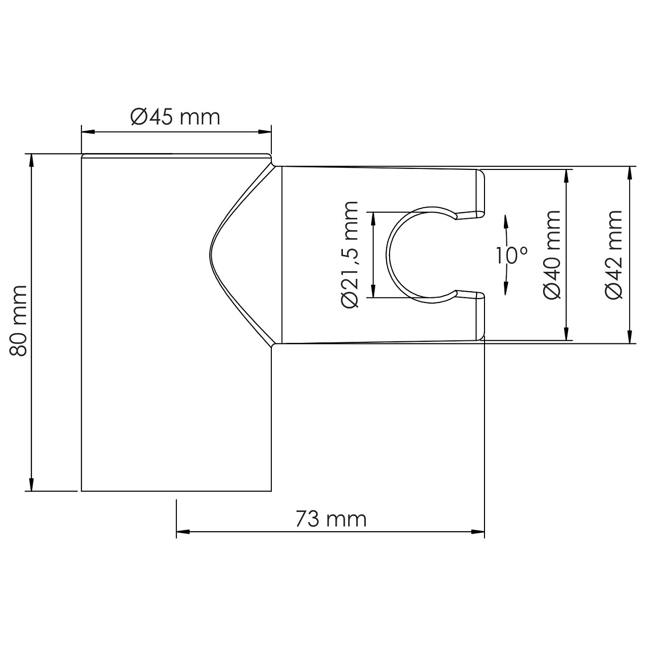 Держатель настенный поворотный для ручного душа круглый никель Wasserkraft A319 - изображение 3