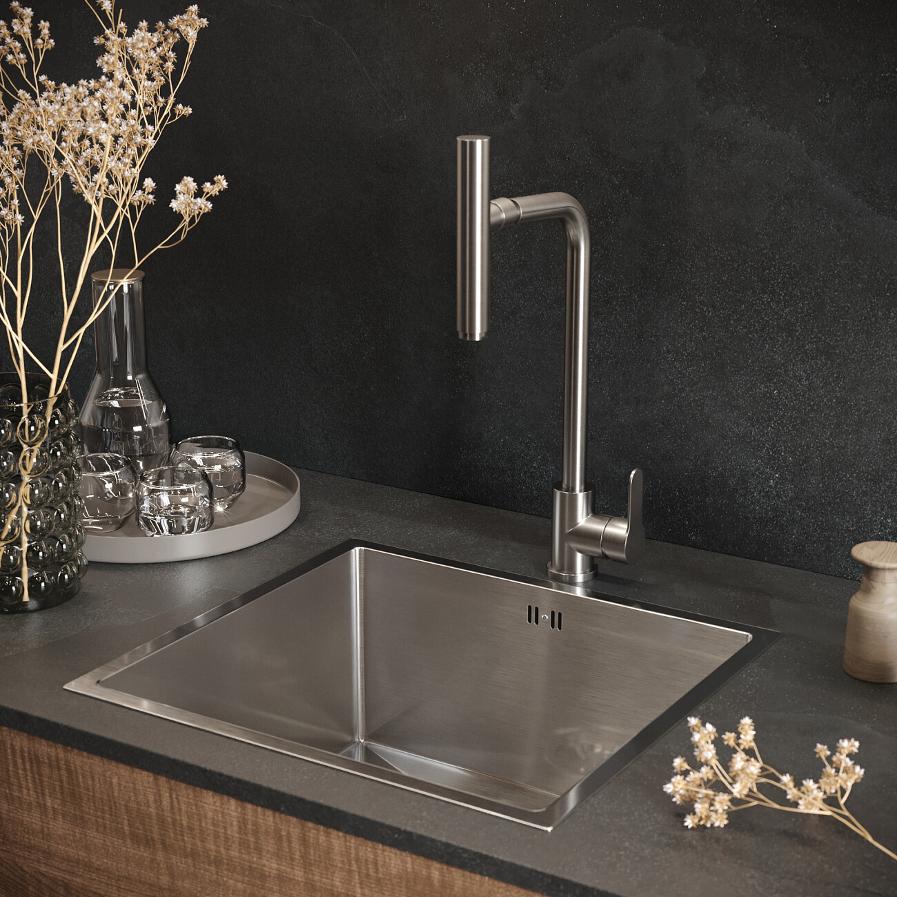 Смеситель для кухни однорычажный с поворотным изливом хром Domaci "Равенна" D99-009ni - изображение 4