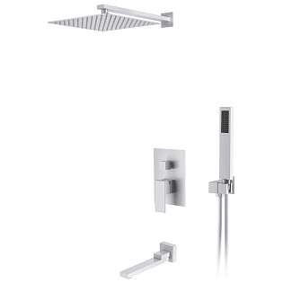 Душевой комплект встраиваемый с изливом белый D&K Bayern.Liszt DA1515608A04