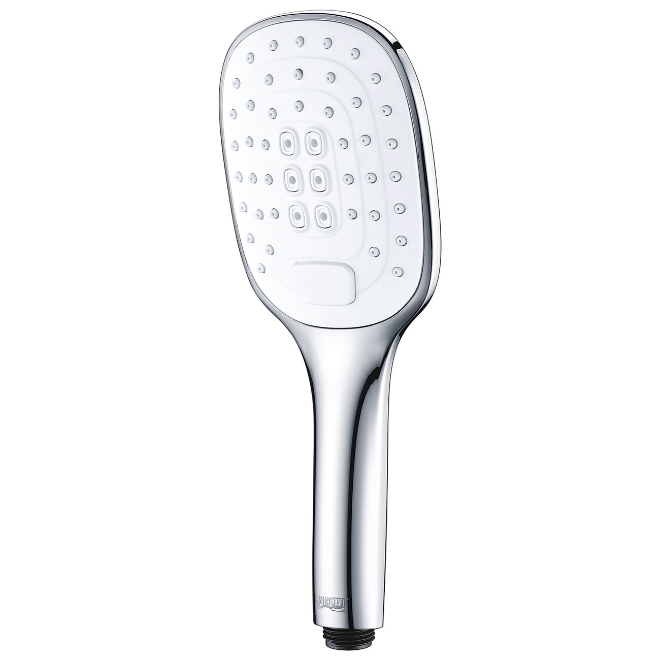 Лейка для ручного душа прямоугольная с 3 режимами 10 см белая, хром Wasserkraft A062 - изображение 5