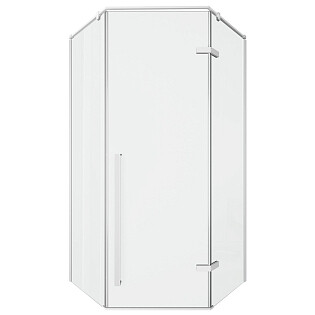Душевой уголок пятиугольный 100x100 см белый матовый Cerutti SPA C2AW