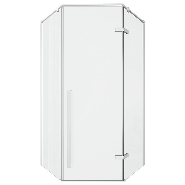 Душевой уголок пятиугольный 100x100 см белый матовый Cerutti SPA C2AW - изображение 1
