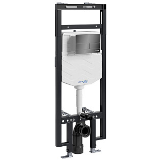 Система инсталляции для унитазов с кнопкой черной Dinkel 58TLT.010.ME.PB04