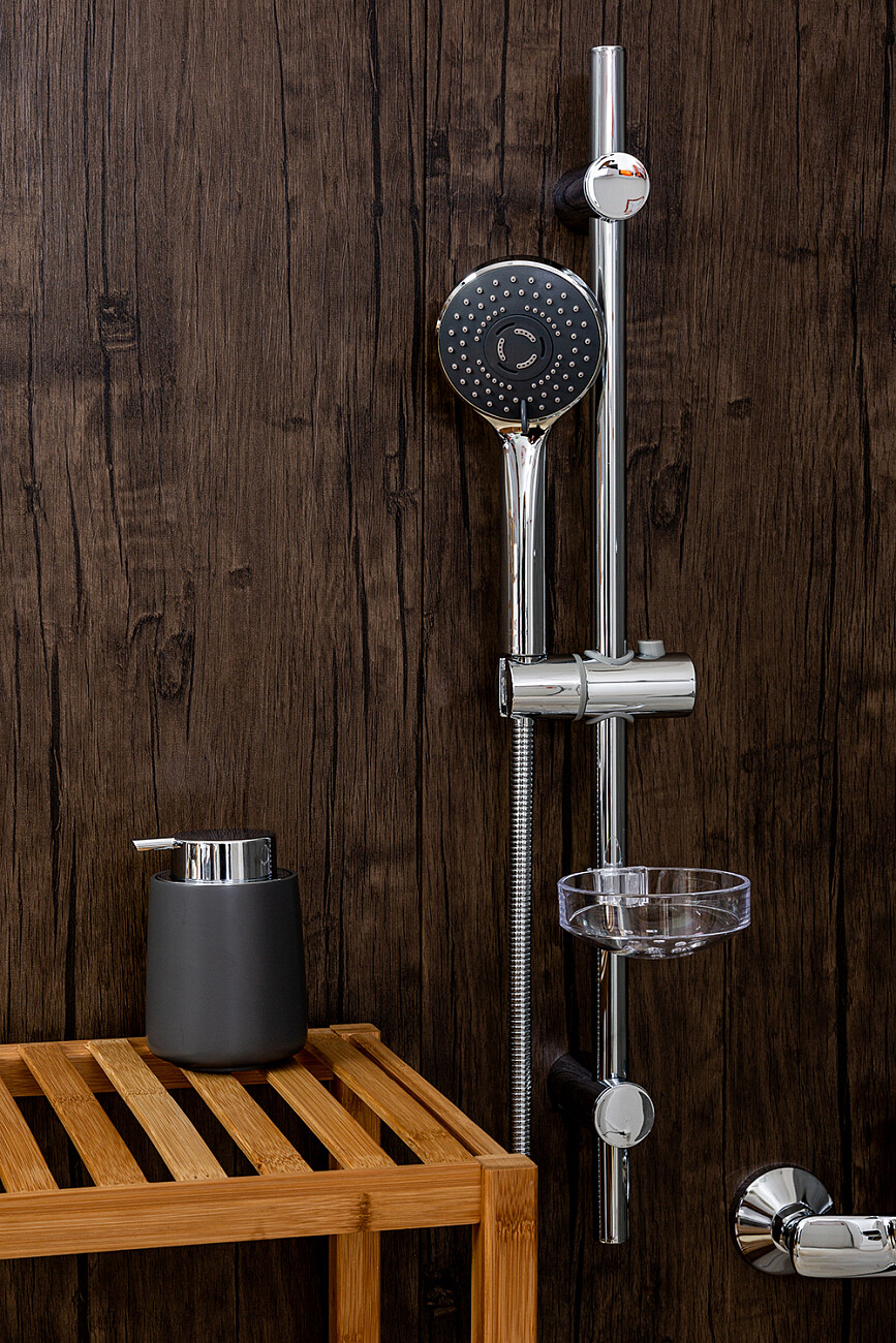 Душевая стойка с держателем и мыльницей хром Stworki "Колдинг" KO-04cr - изображение 4