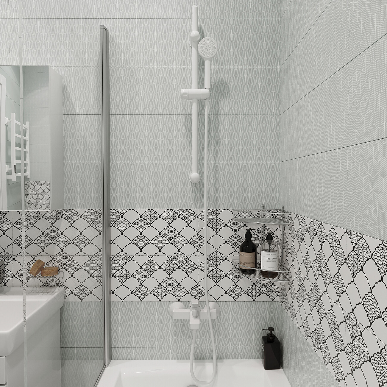 Смеситель для ванны с душем белый Diwo "Смоленск" SM-03w - изображение 5