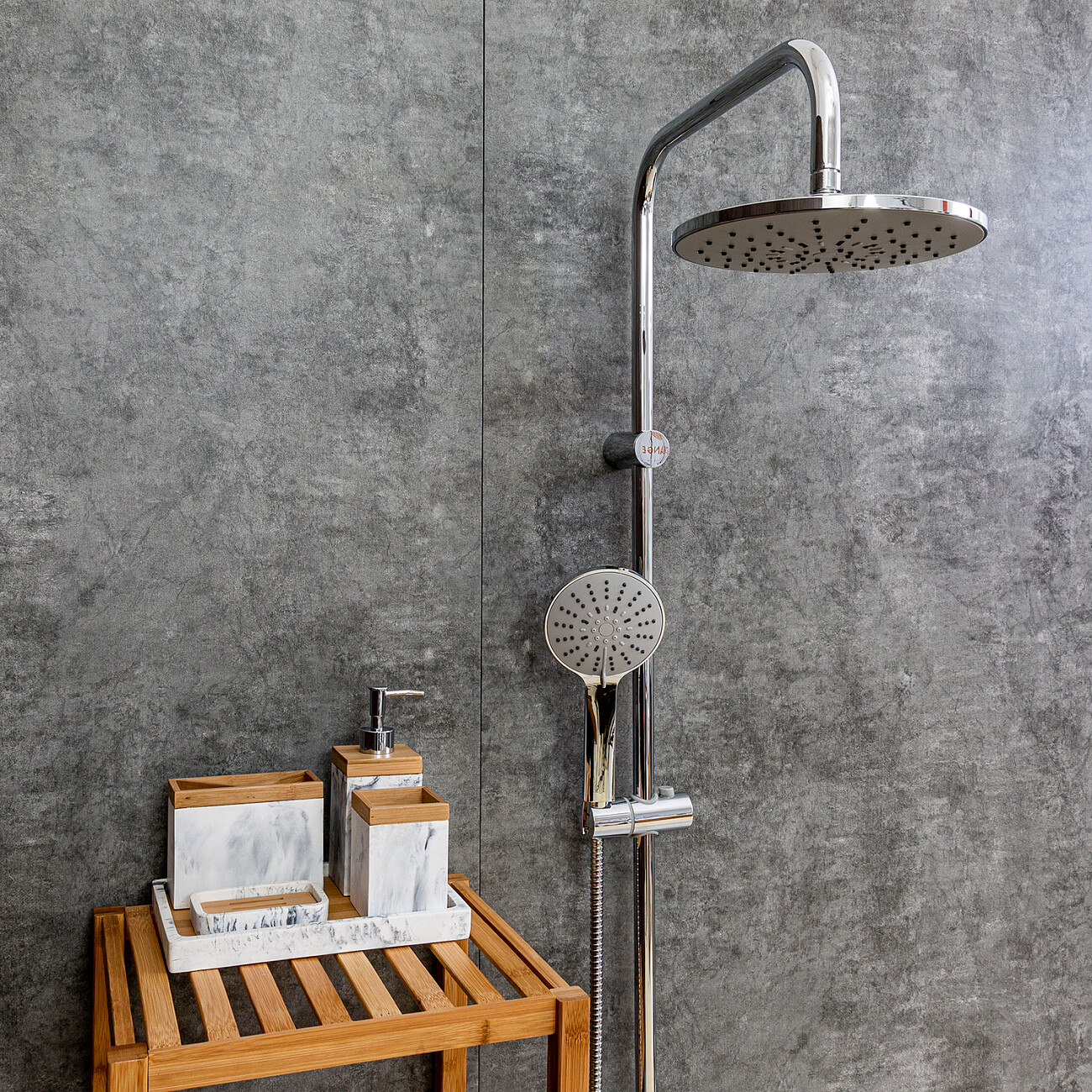 Душевая стойка с верхним душем и мыльницей хром Stworki "Ноттвиль" NO-08cr - изображение 11