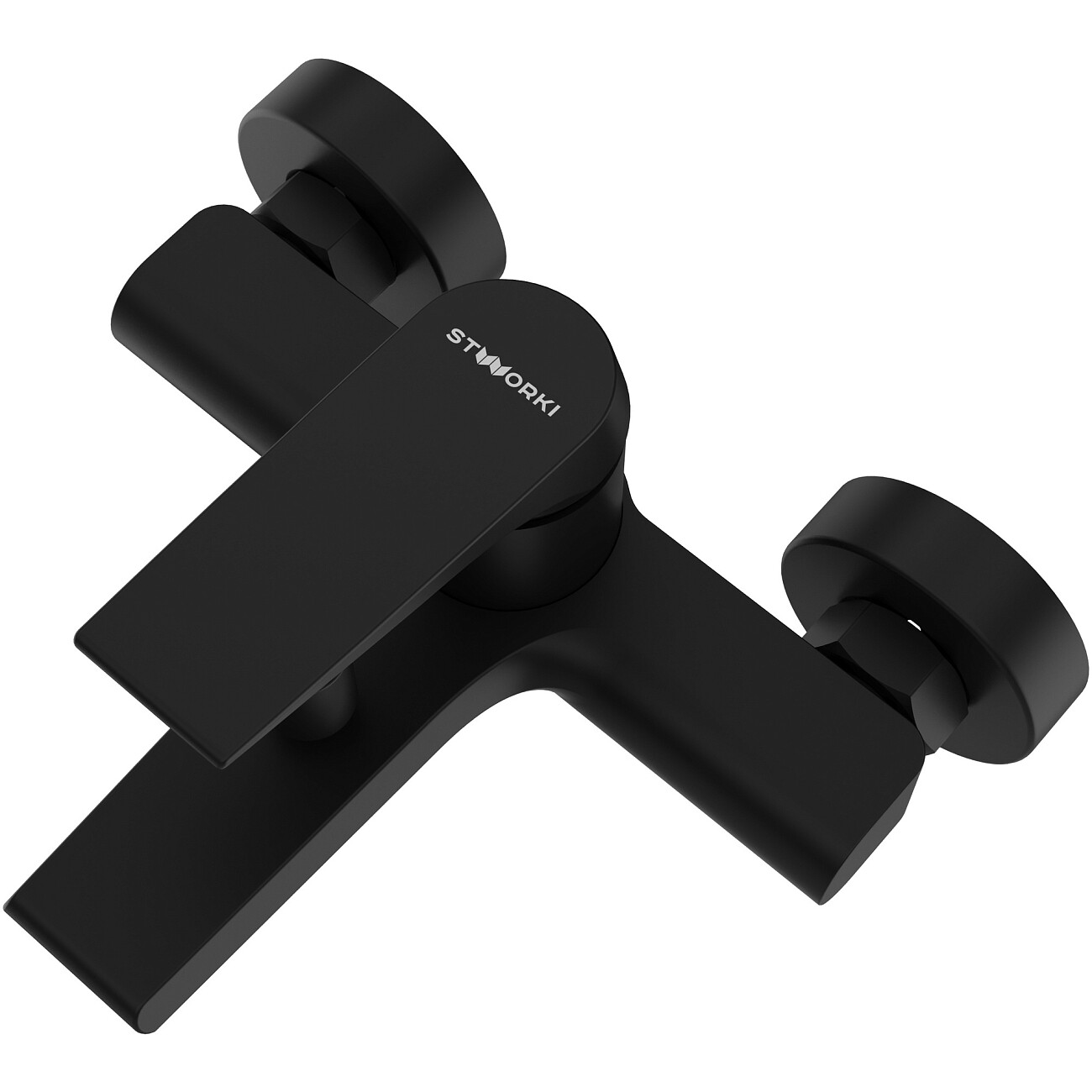 Смеситель для ванны с душем настенный черный Stworki "Монтре" S30100BK - изображение 9