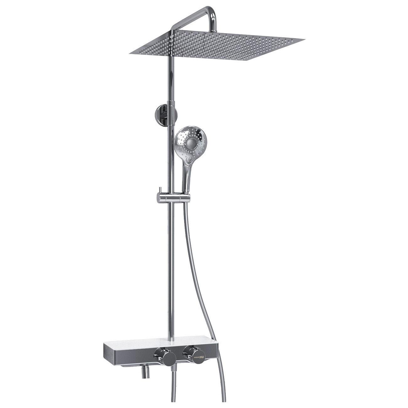 Душевой комплект с верхним душем и лейкой хром Wasserkraft A113.119.101.CH Thermo - изображение 3