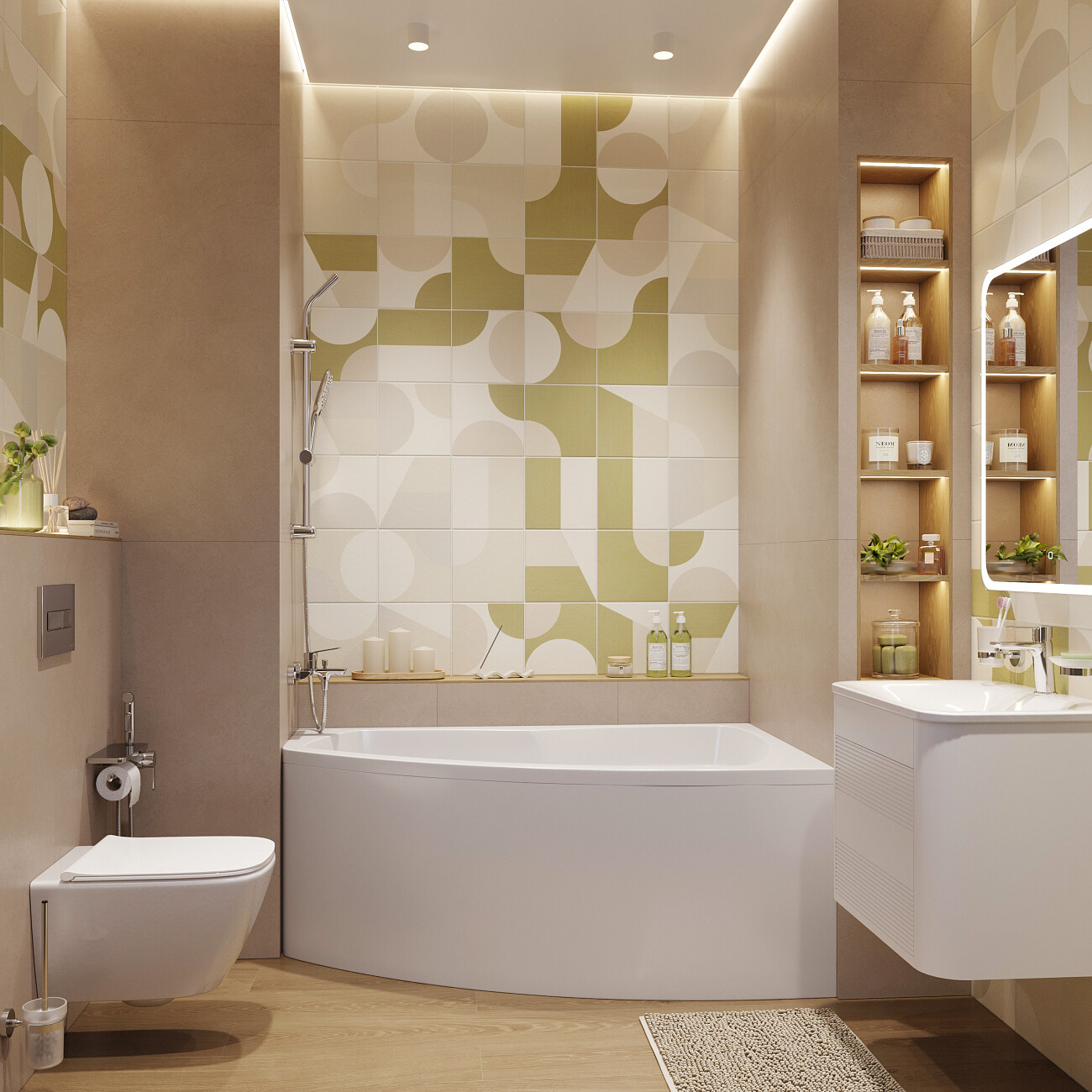 Ванна акриловая угловая с каркасом 150х90 см белая Stworki "Монтре" R Mn1500R - изображение 3