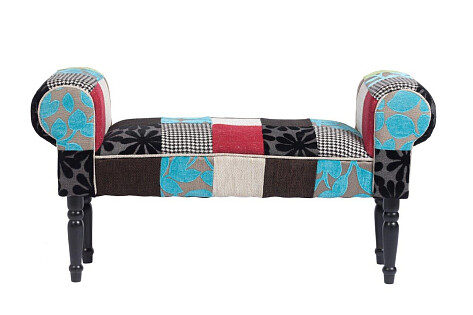 Оттоманка на деревянных ножках разноцветная Stefano