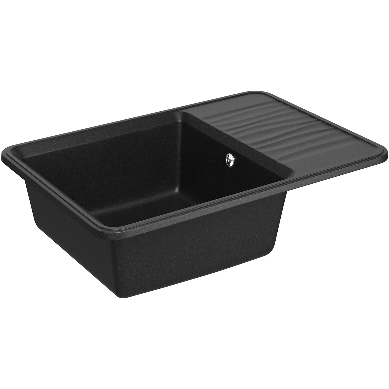 Мойка кухонная кварцевая прямоугольная 51х74 см черная Domaci "Римини" DG R-405 - изображение 8