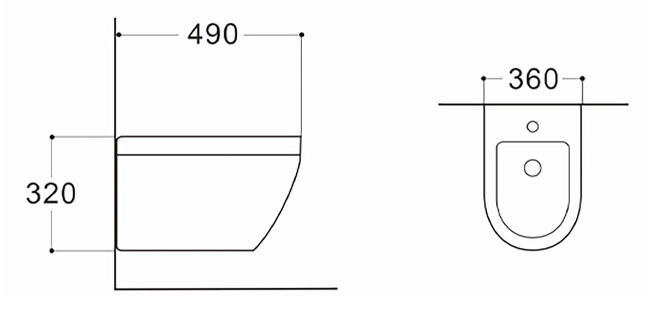 Биде подвесное белое Aquatek "Лея" AQ1099-00 - изображение 2