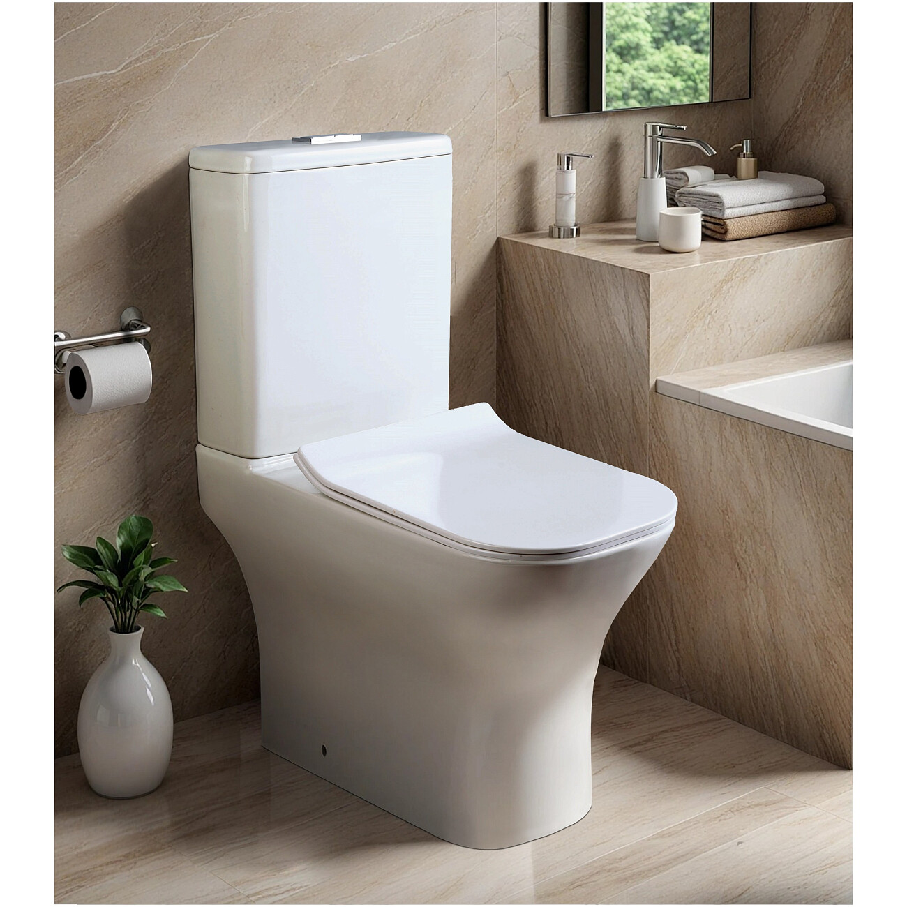 Унитаз напольный безободковый белый Ceruttispa Vettore Tornado CT10816 - изображение 4