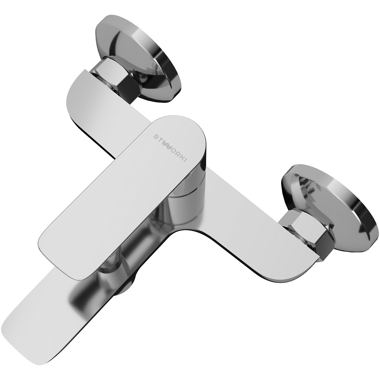 Смеситель для ванны с душем настенный хром Stworki "Сторвик" S14100CR - изображение 9