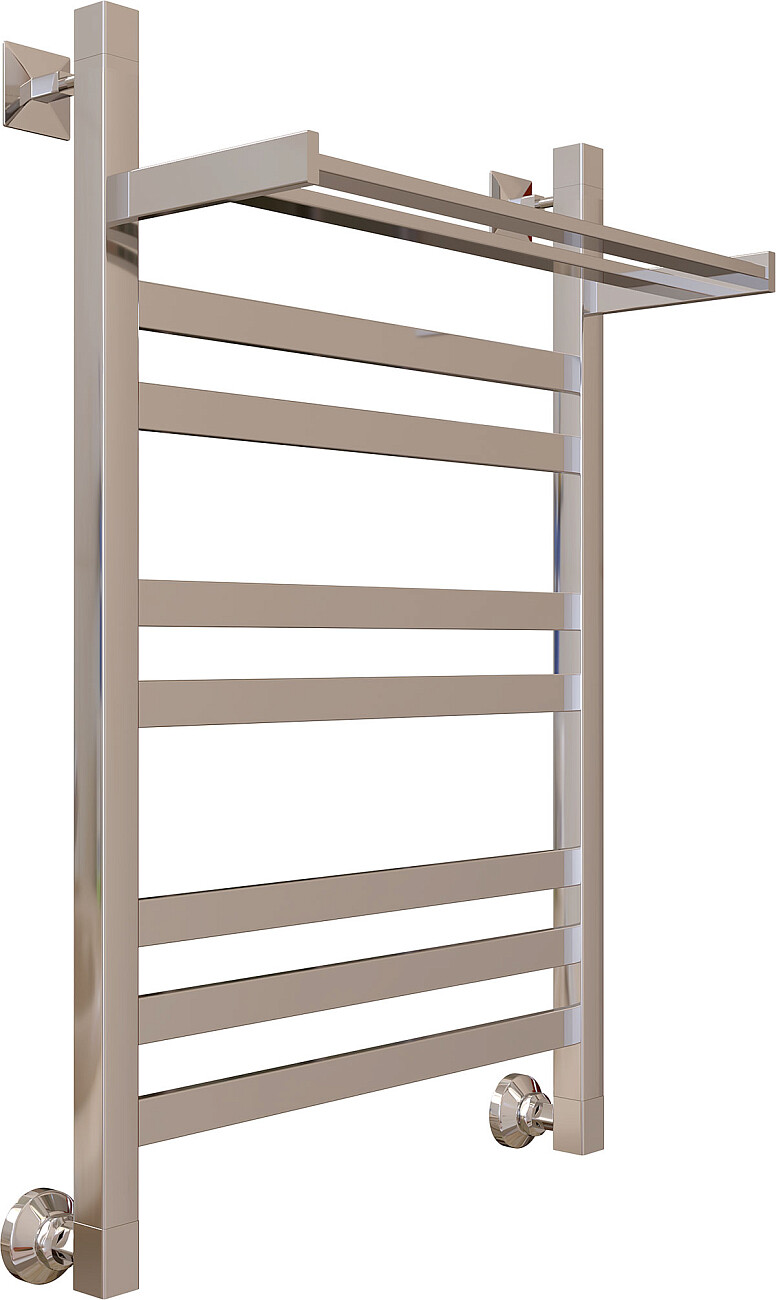 Полотенцесушитель водяной с полкой 80х50 см хром Ewrika "Деметра" КВ7 - изображение 5