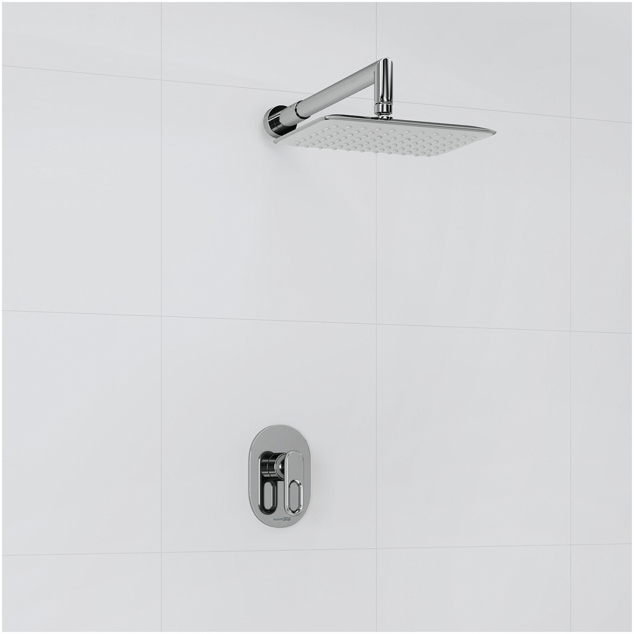 Душевой комплект встраиваемый с верхним душем хром Wasserkraft A12831 - изображение 2