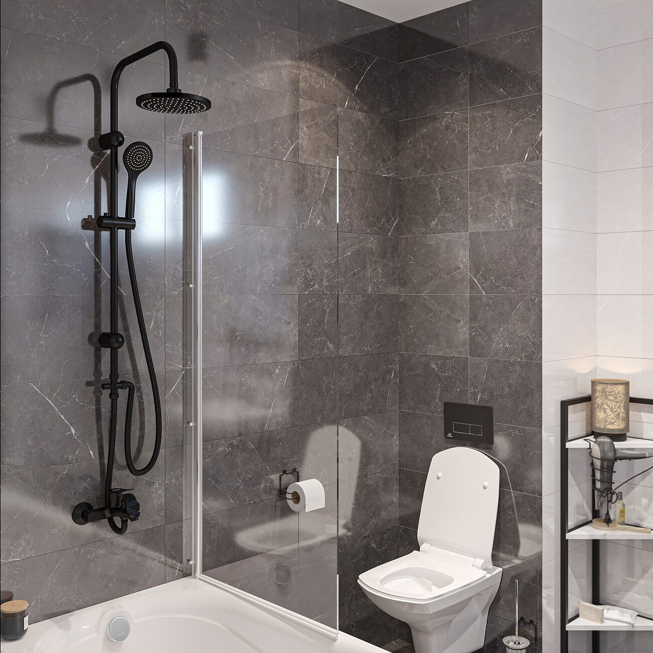 Штора на ванну распашная 70х150 см прозрачная, хром Diwo "Коломна" 4GW006 - изображение 5