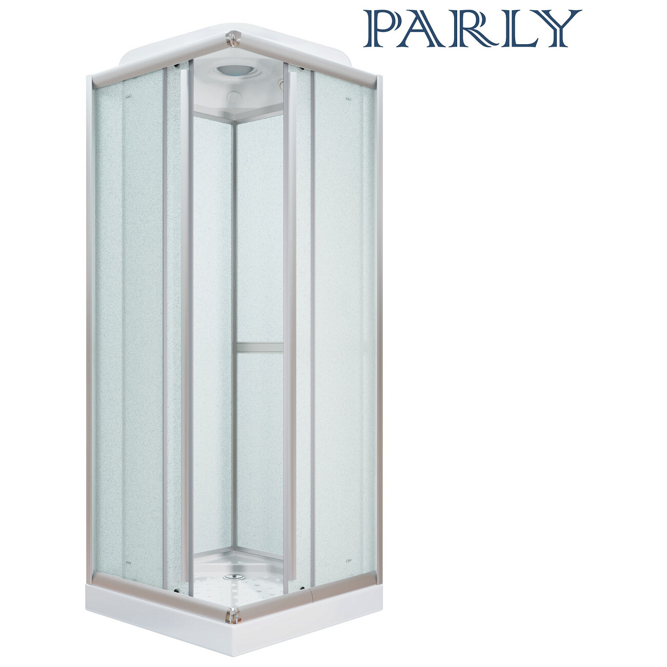 Душевая кабина квадратная с низким поддоном 80х80 см хром Parly FQ811 - изображение 3