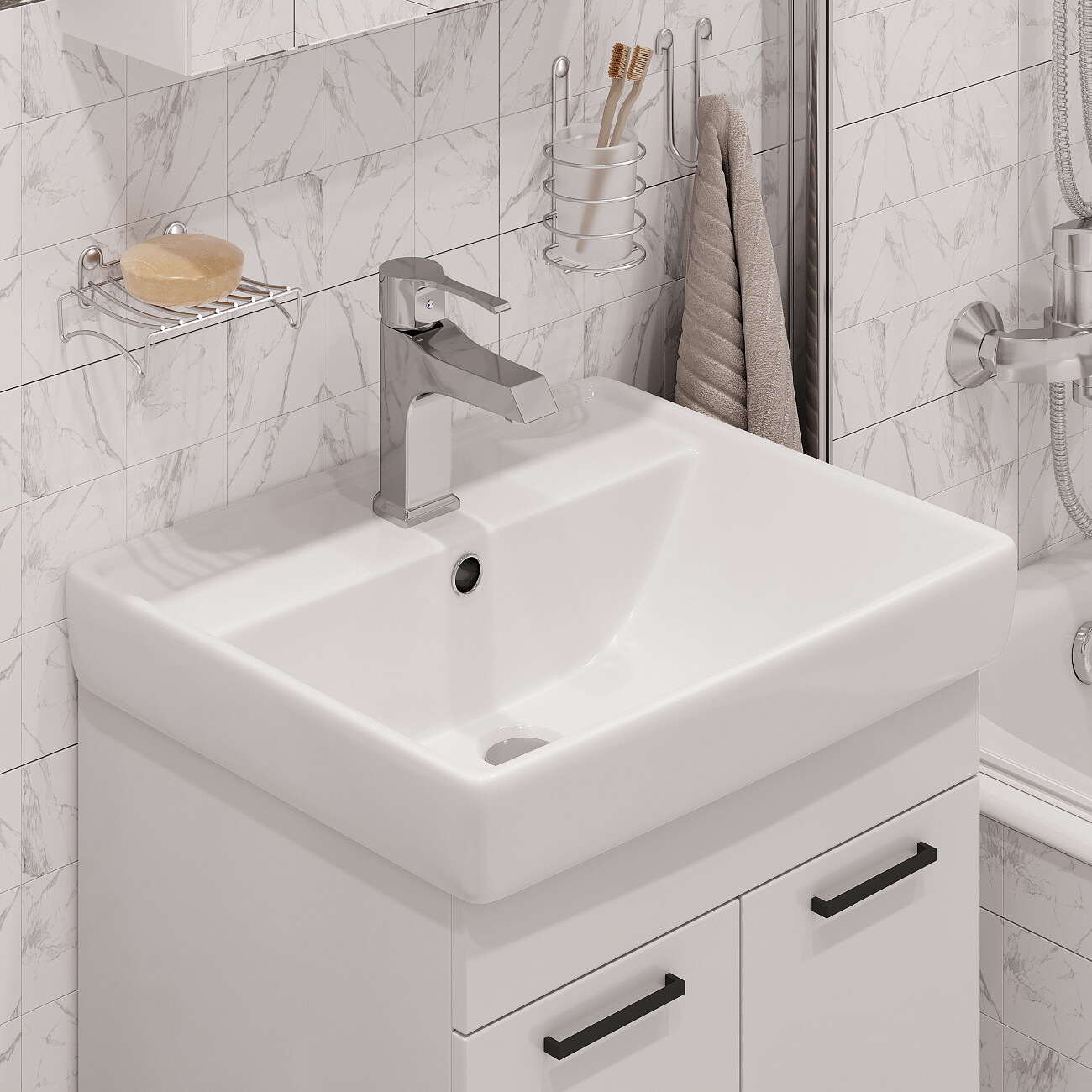 Смеситель для раковины хром Mega Sun MG-SUN02 - изображение 5