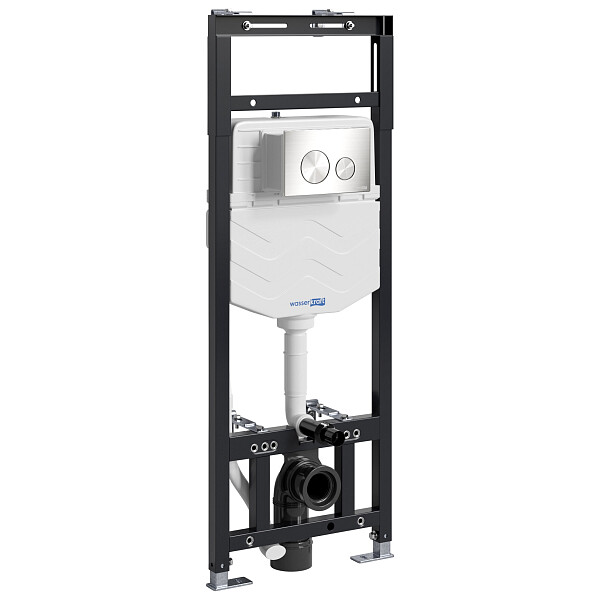 Инсталляция для унитаза с кнопкой смыва никель Wasserkraft Alme 15TLT.010.ME.BN02 - изображение 1