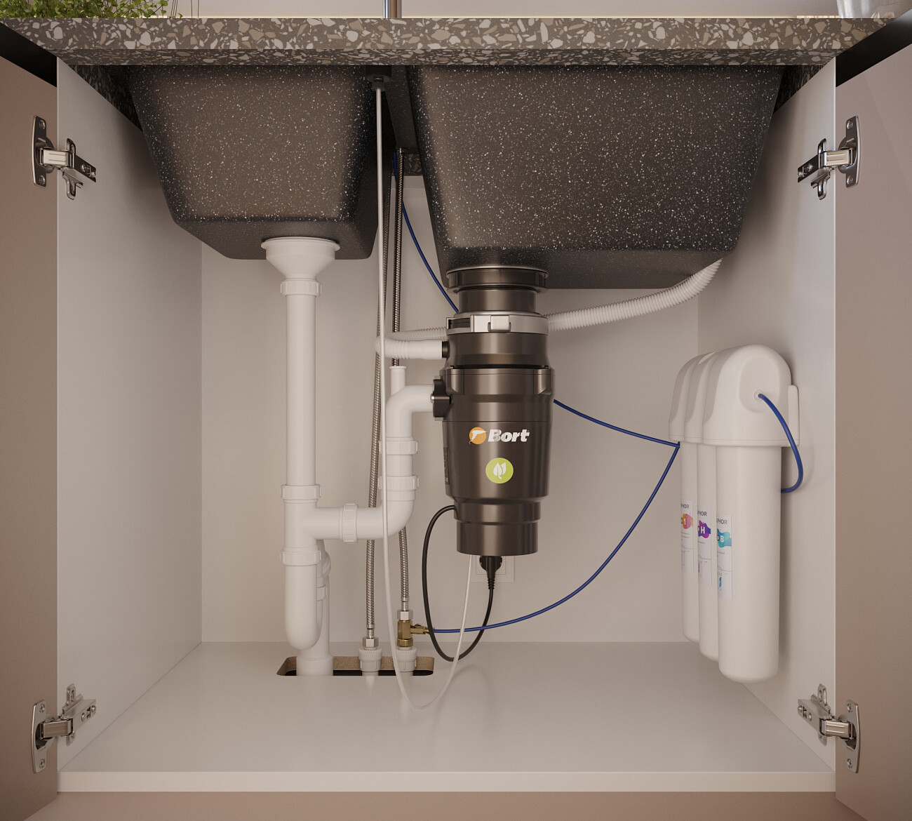 Мойка кухонная черная Domaci "Бьелла" DMC-76K-308 - изображение 9