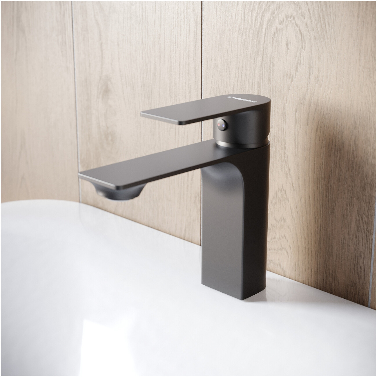 Смеситель для раковины однорычажный черный Stworki "Гриндстед" S29010BK - изображение 5