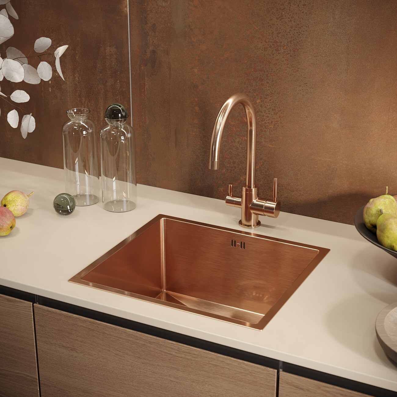 Смеситель для кухни с изливом для фильтрованной воды бронзовый Domaci "Равенна" DCB 3007 - изображение 5