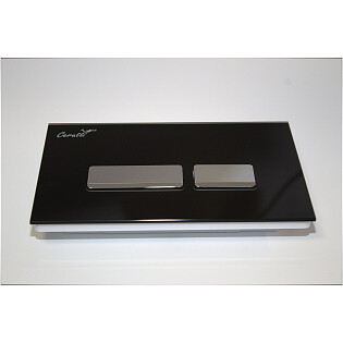 Кнопка смыва для инсталляций из закаленного стекла черная Cerutti SPA CR06BK CT8976