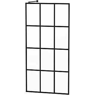 Душевая перегородка 100 см черная матовая Diwo &quot;Коломна&quot; MG-KOL-100-BL
