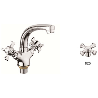 Смеситель для раковины двухвентильный хром D-Lin D156825-P
