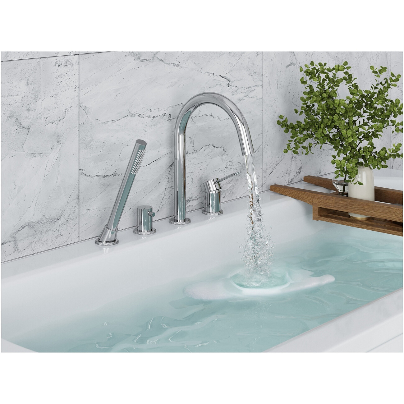 Смеситель для ванны с душем врезной хром Timo Saona 2320-00Y - изображение 2