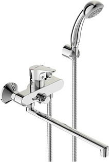 Смеситель для ванны однорычажный с душевым гарнитуром хром Vidima Next BA372AA
