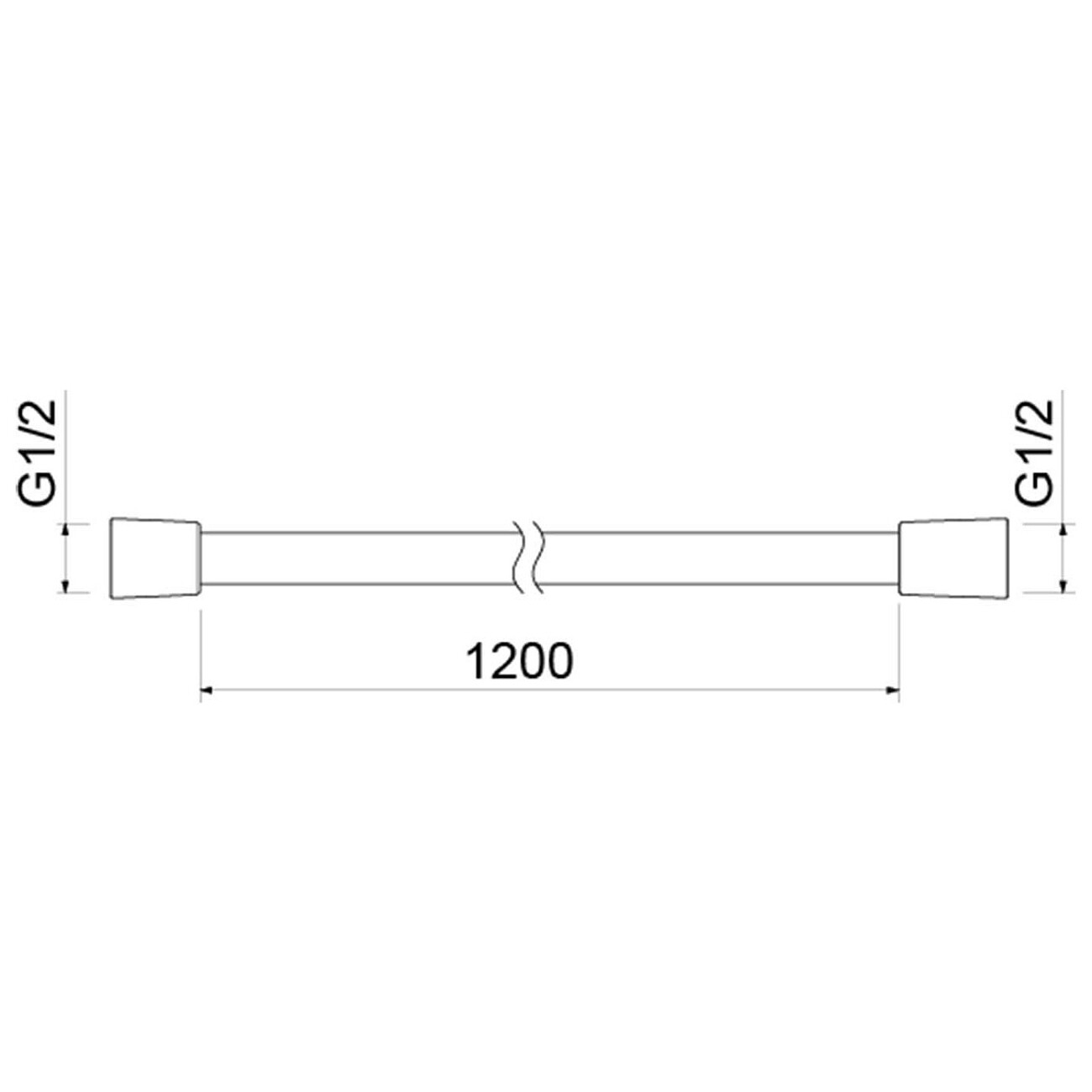 Шланг для душа 120 см черный хром Aquatek AQ2104BGM - изображение 2