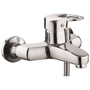 Смеситель для ванны с душевой лейкой и коротким изливом хром D-Lin D130404-6
