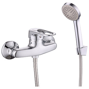 Смеситель для душа однорычажный с душевым гарнитуром хром Ammore A6040