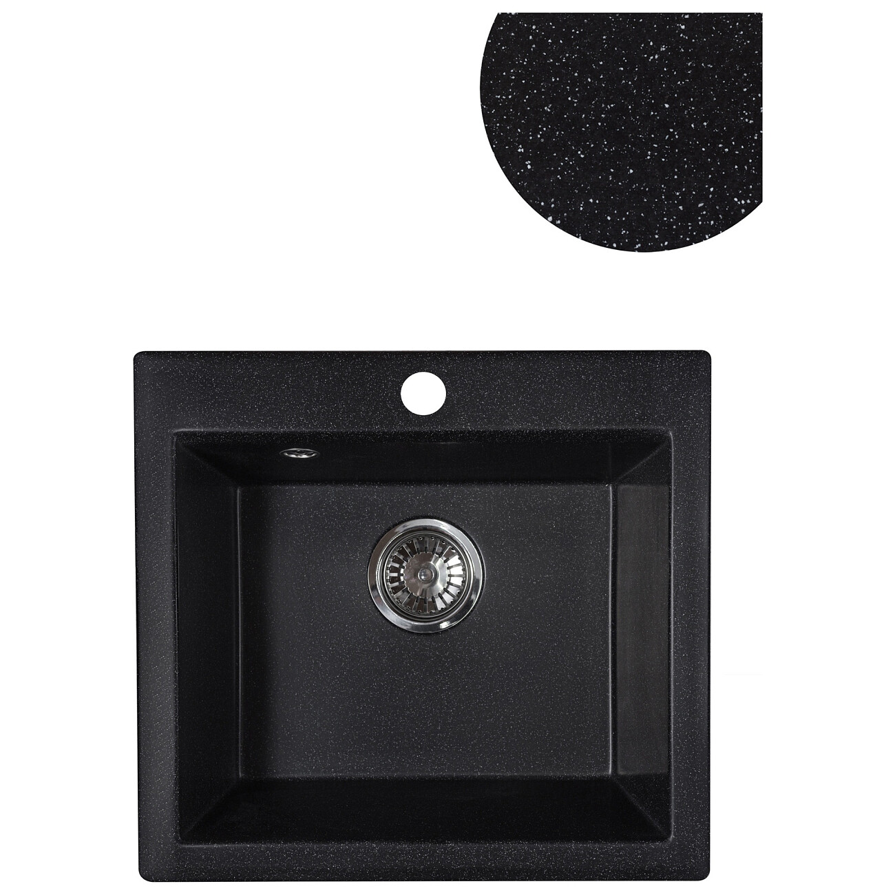 Мойка кухонная кварцевая прямоугольная уголь Reflection Mini RX1150СL - изображение 2