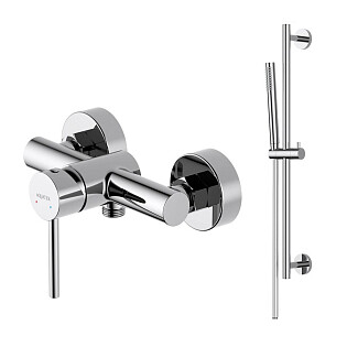 Душевой комплект с лейкой и смесителем для душа хром Aquatek &quot;Европа&quot; AQ1332CR