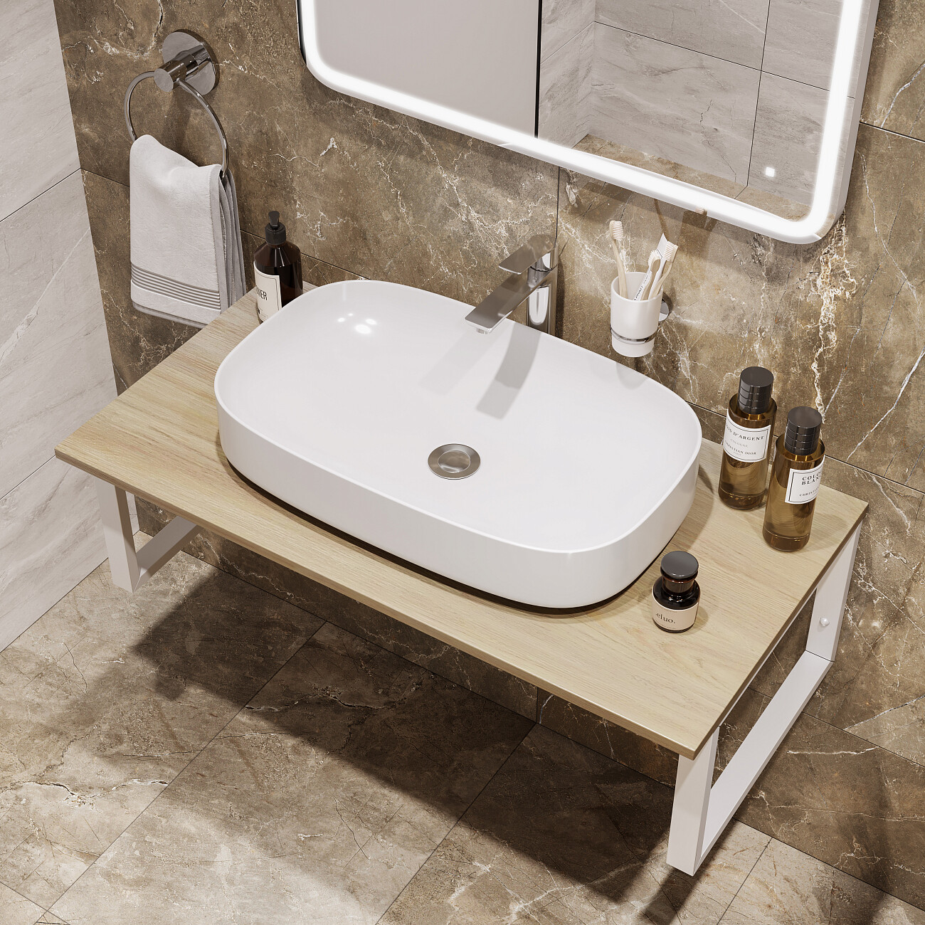 Раковина-чаша фаянсовая 65 см белая Stworki "Молде" 3064-KL - изображение 3