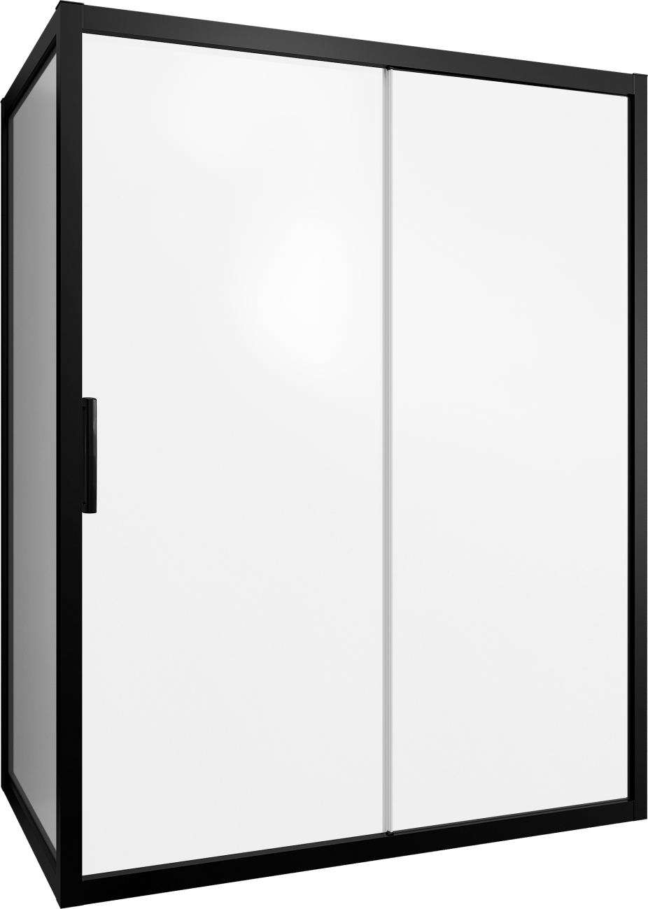 Душевой уголок 160х80 см черный матовый, стекло матовое Stworki "Эстерсунд" - изображение 5
