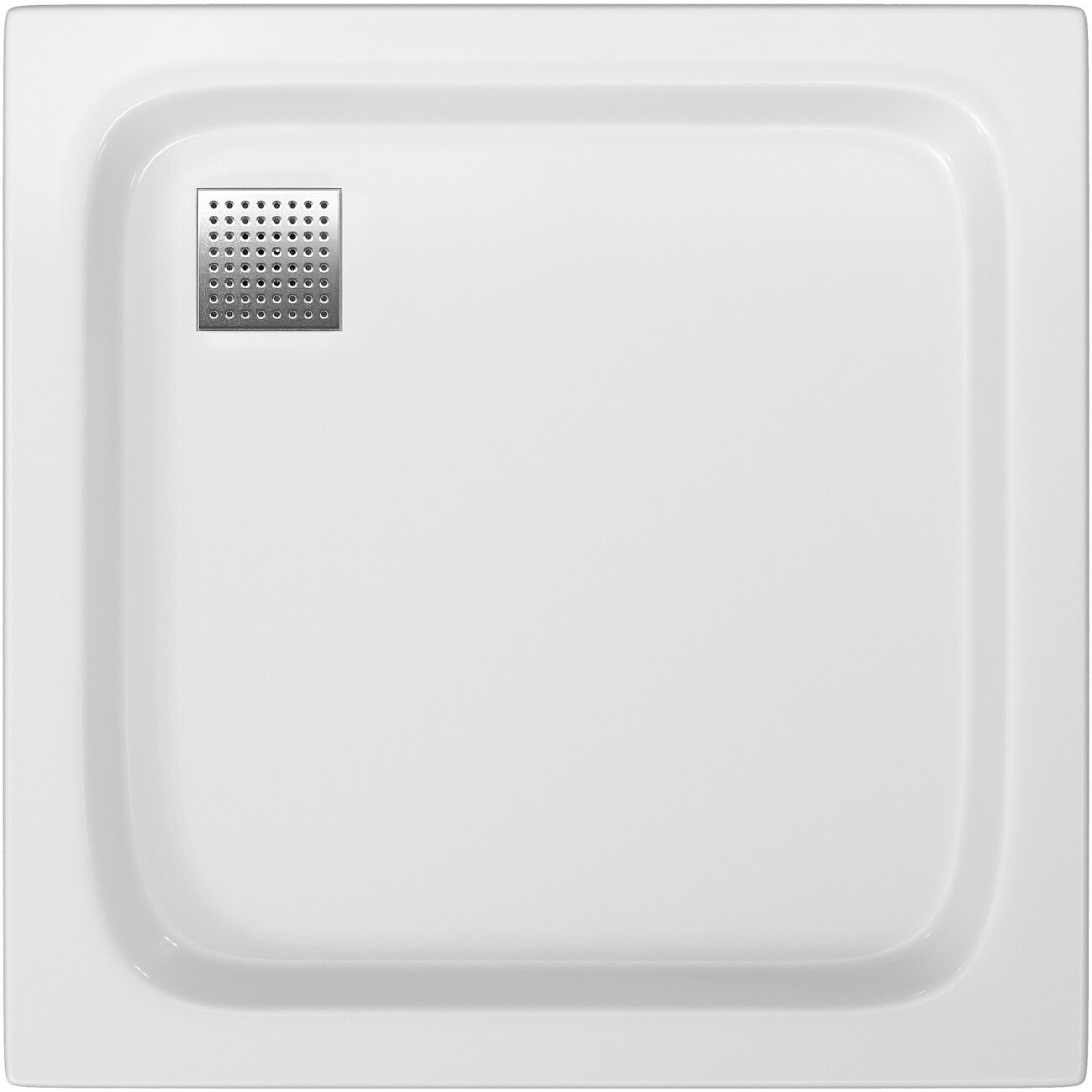 Поддон для душа акриловый квадратный с экраном 80х80 см белый Diwo 582553 - изображение 6