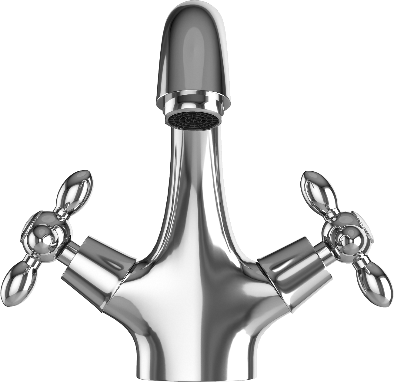 Смеситель для раковины двухвентильный хром Diwo "Сочи" SO-01cr - изображение 9