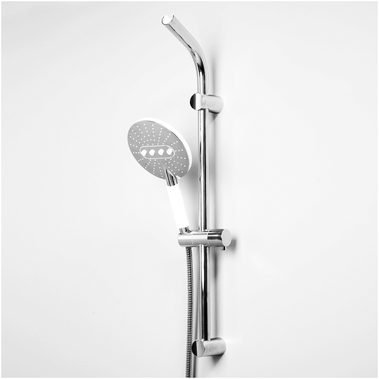 Душевая стойка с держателем белая, хром Wasserkraft A044 - изображение 2