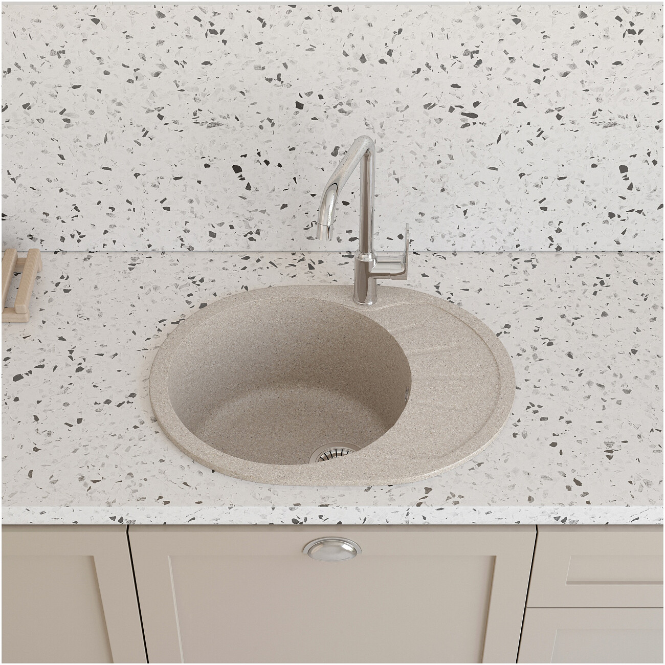 Мойка кухонная песочная Domaci "Болонья" М-10-004 - изображение 7