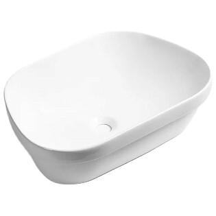 Раковина накладная керамическая трапеция белая Cerutti SPA CR0023