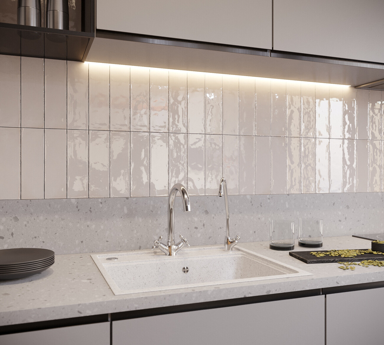 Мойка кухонная белая Domaci "Бьелла" DMC-06 белая - изображение 4