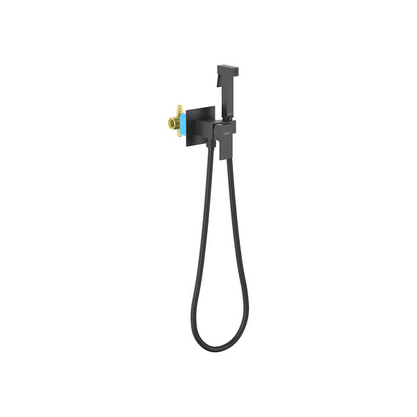 Гигиенический душ встраиваемый со смесителем черный Aquatek "Либра" AQ1022MB - изображение 1