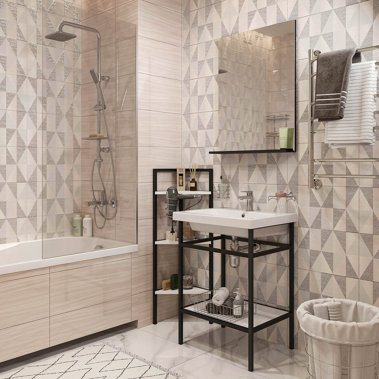 Акриловая ванна с ножками 160x70 см белая Diwo "Ярославль" 333192, 333194 - изображение 10